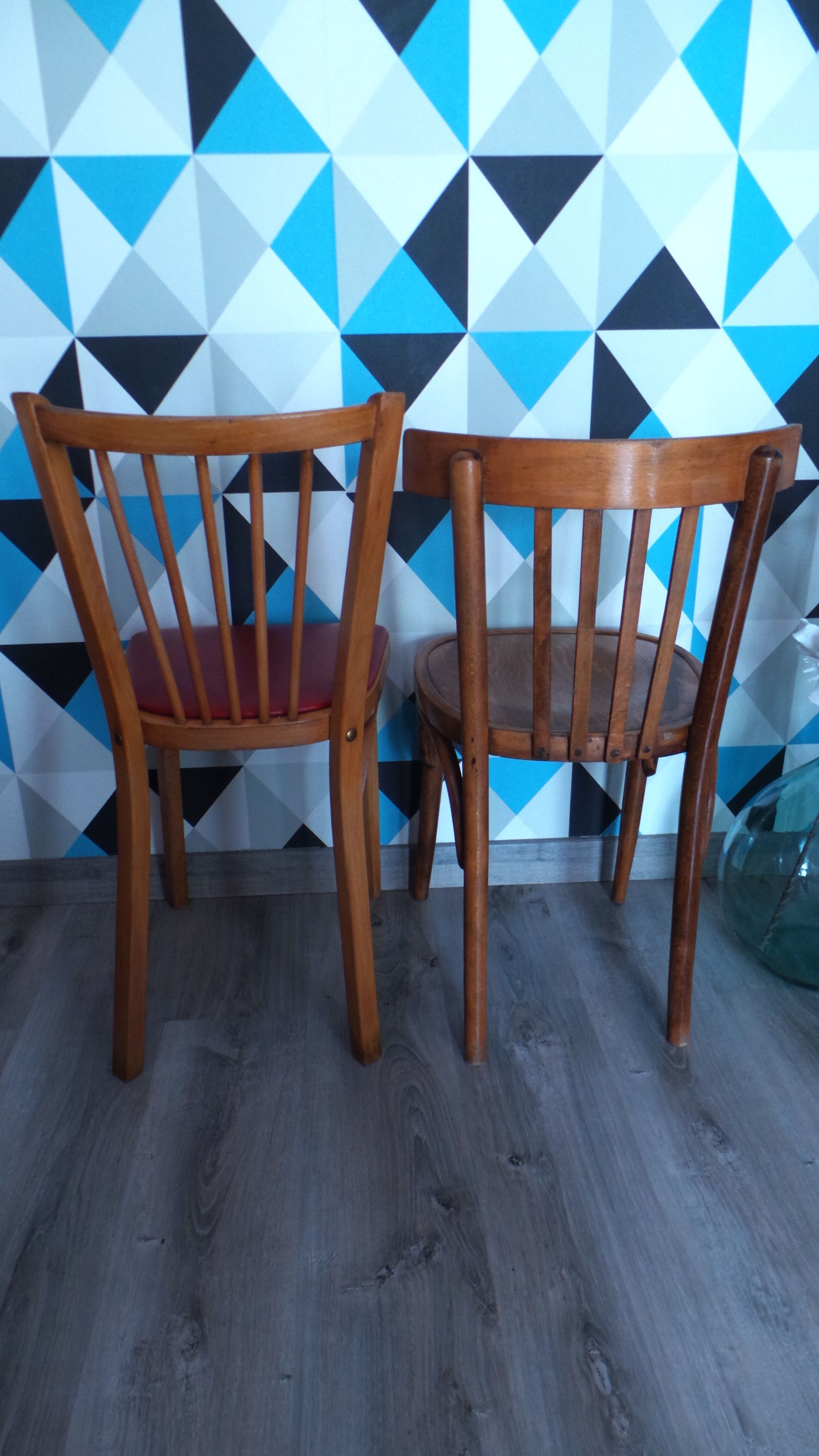 Set Baumann 60 year vintage Bistro chairs