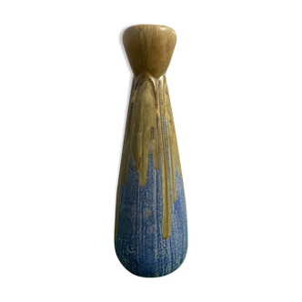 Vase en céramique soliflore pot bleu