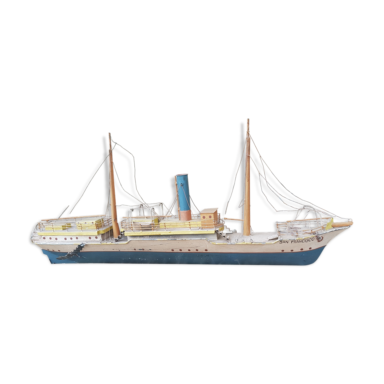 Metal boat model