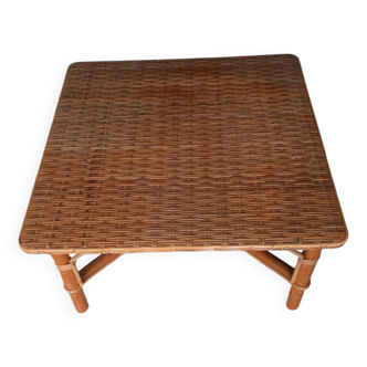 Vintage rattan coffee table