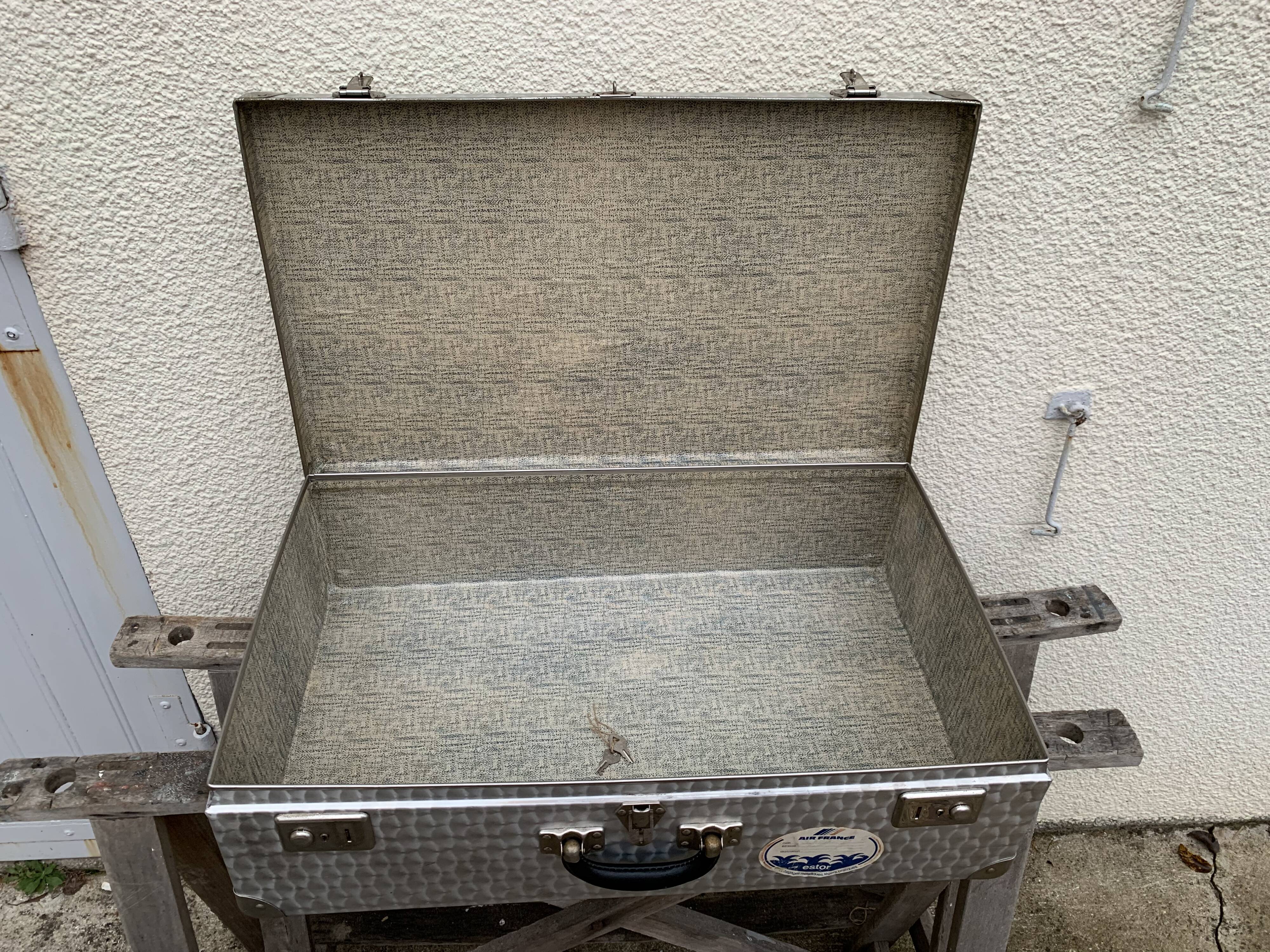 Vintage aluminum suitcases 1950