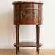 Louis XV bedside table in wood and marble
