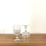 Red wine glasses - vintage - Luminarc - "Quadrille" model - Very good condition
