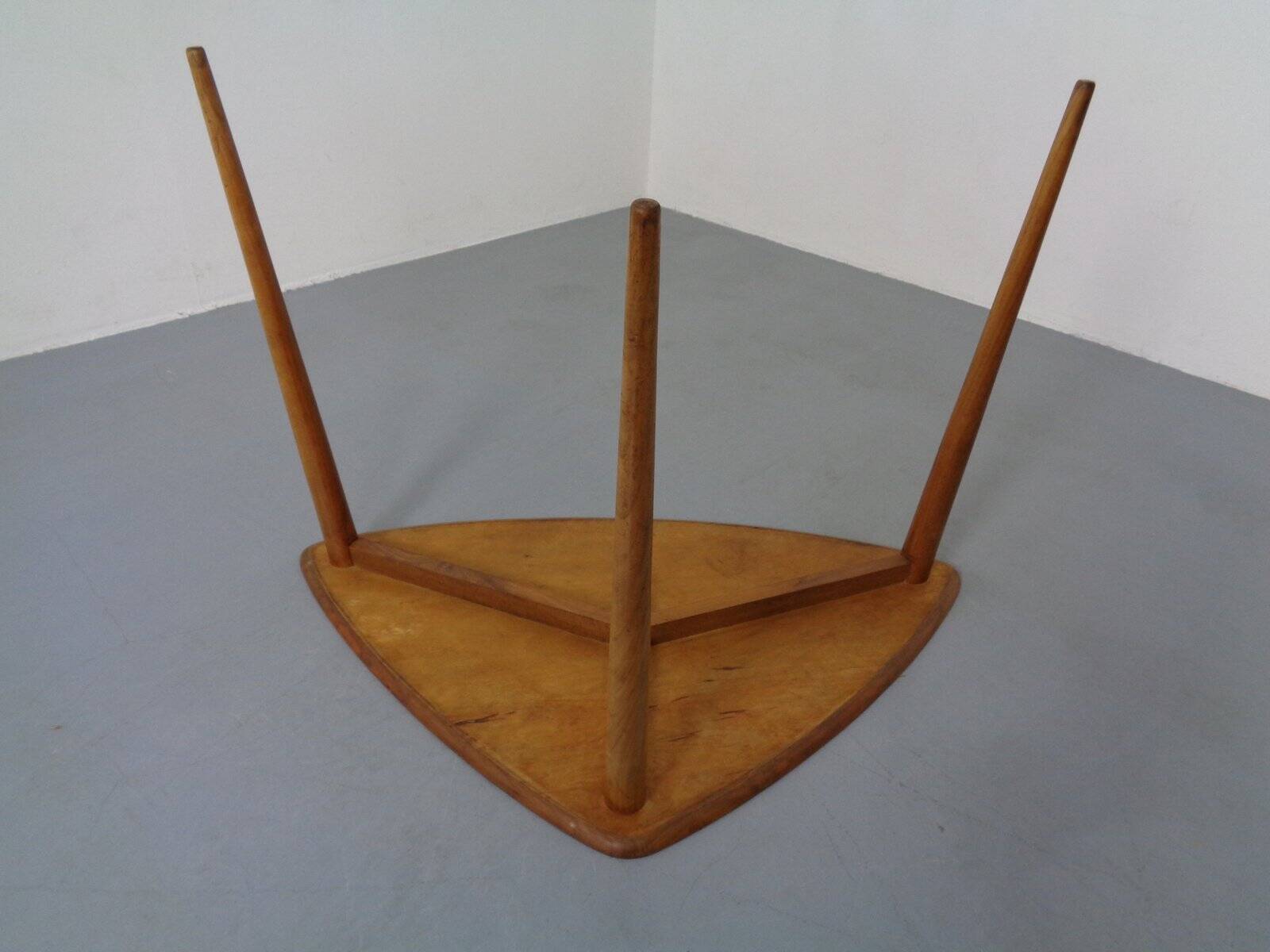 Mid-Century Triangular Teak Side Table, 1960s