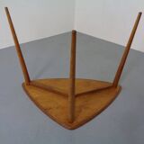 Mid-Century Triangular Teak Side Table, 1960s