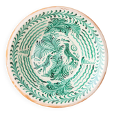 Spanish Revival Lebrillo Ceramic Bowl, Hand-Painted Granada Pottery, Bird