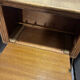 Vintage rattan bar cabinet by Dlg Audoux Minet