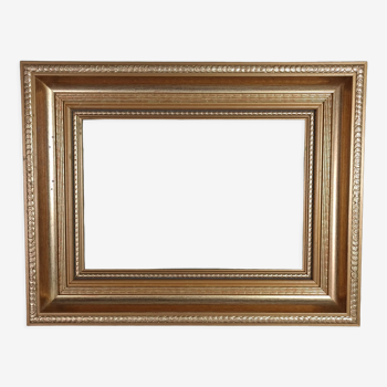 Frame gilded molded wood gold leaf 35x27 foliage 25x17 cm SB