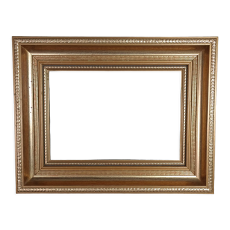 Frame gilded molded wood gold leaf 35x27 foliage 25x17 cm SB