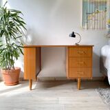 Vintage Scandinavian Formica Desk with 3 Drawers from the 70s