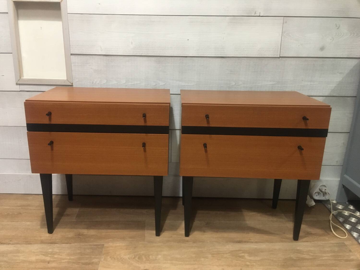 Pair of 60s bedside tables