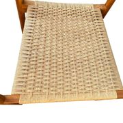 Ensemble de 4 chaises en bois massif avec cordon et accoudoirs