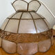 Vintage mother-of-pearl and brass pendant light