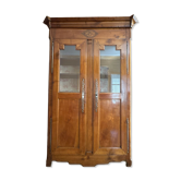 Walnut wardrobe in Louis XV Louis XVI transitional style