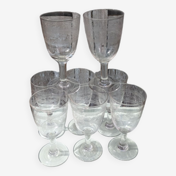 Engraved crystal glasses