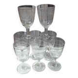 Engraved crystal glasses