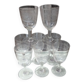 Engraved crystal glasses
