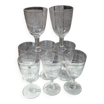 Engraved crystal glasses