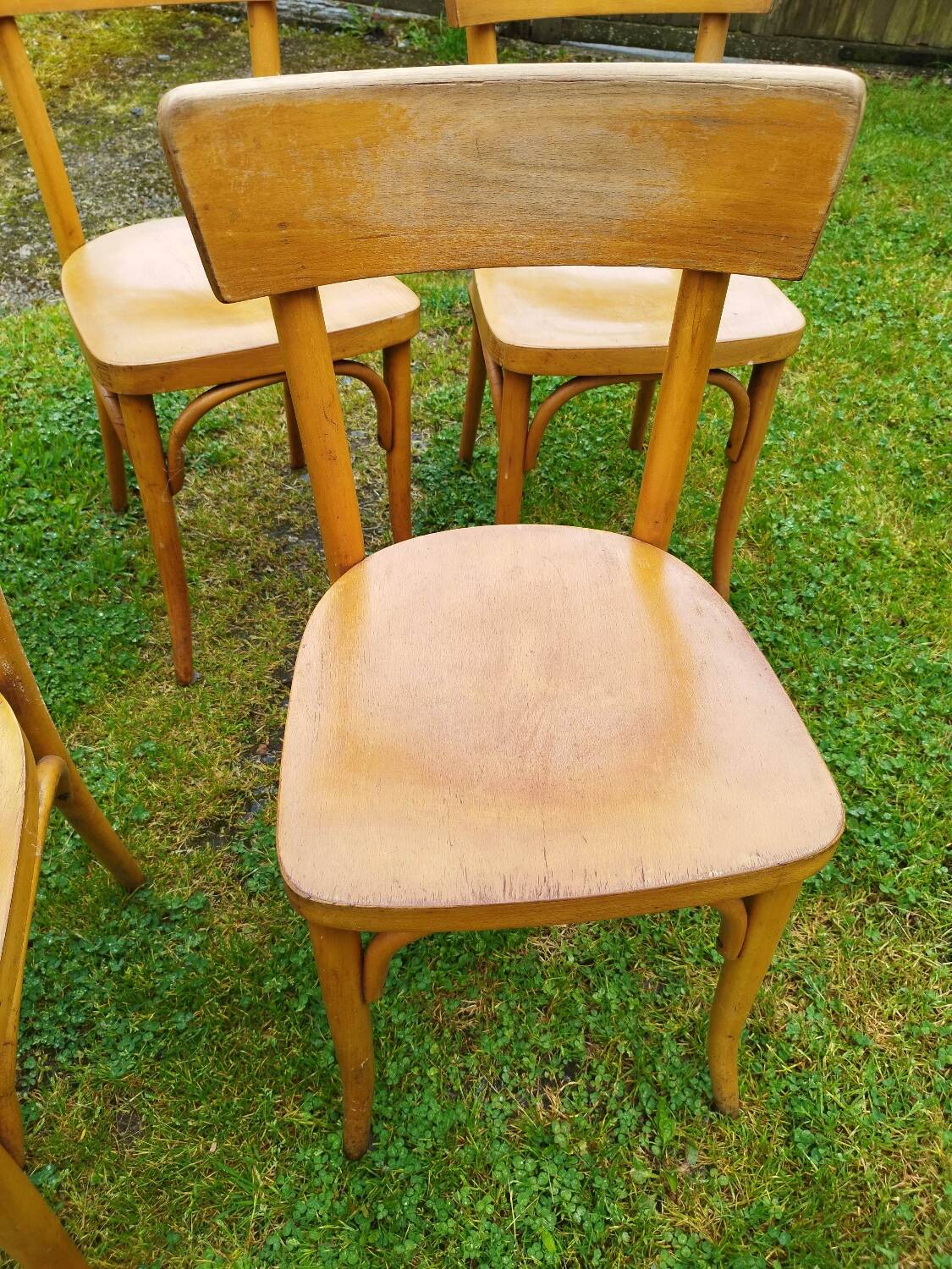 5 Baumann style bentwood bistro chairs