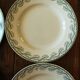 Lot 4 assiettes plates vert feuillage Réjane Saint Amand