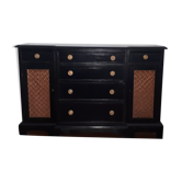 English chest of drawers, black sideboard