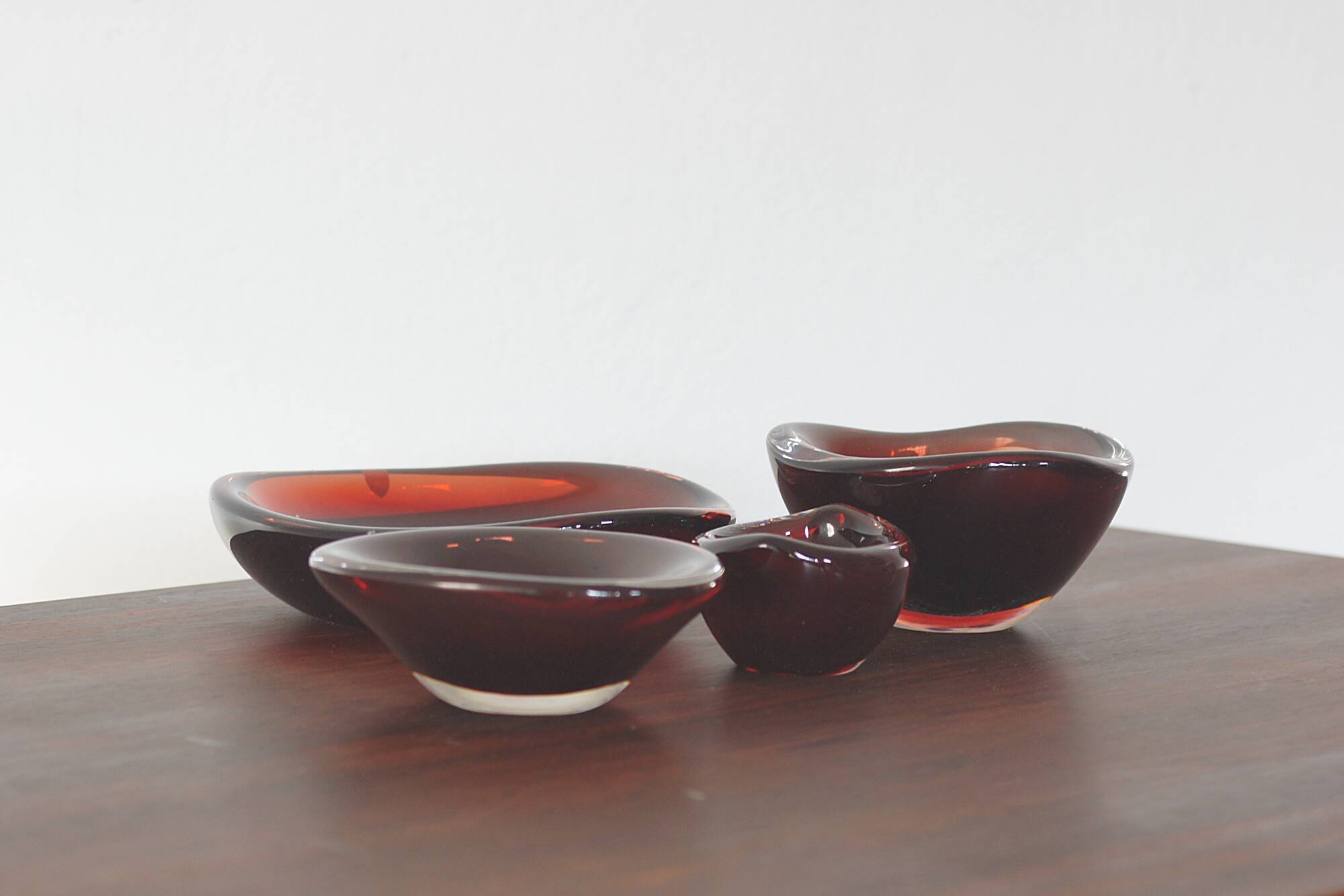Selena Glass Bowl by Sven Palmqvist for Orrefors, 1950s, Set of 4