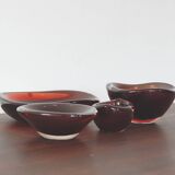 Selena Glass Bowl by Sven Palmqvist for Orrefors, 1950s, Set of 4