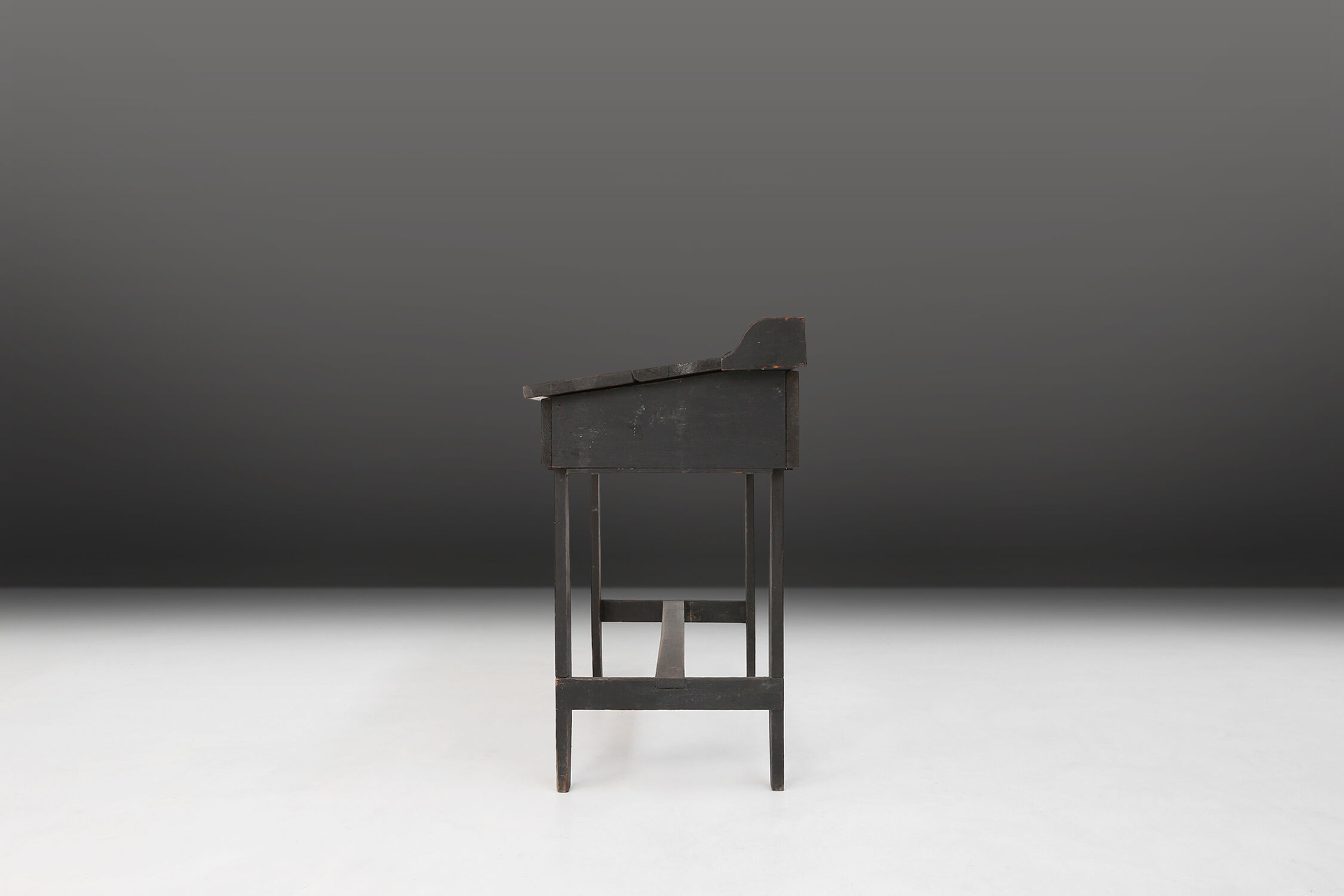 19th century Swedish desk in original black paint