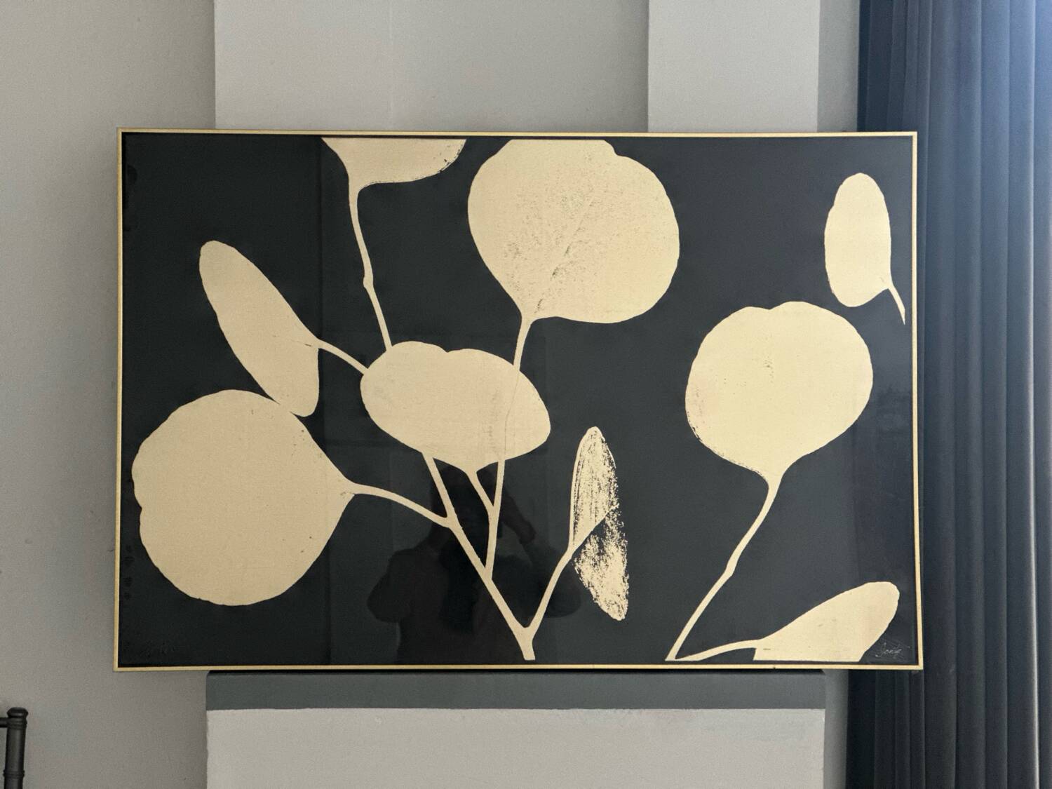 Gold and black floral abstraction