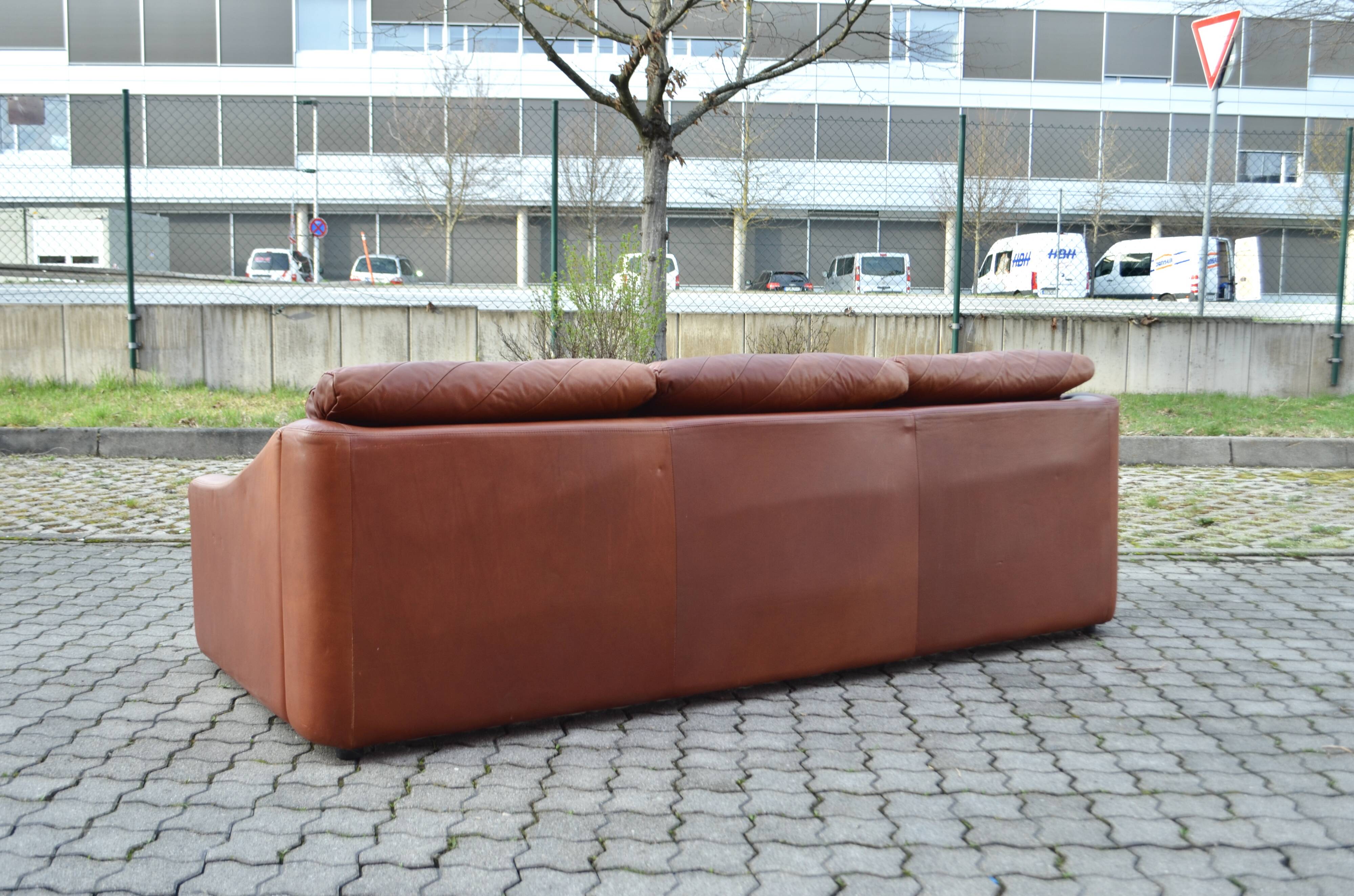 Vintage oxred Rolf Benz Leather Sofa