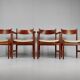 Hans Wegner dining chairs x4. Carl Hansen, Denmark. 1962