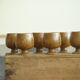 Lot of 6 cups or glasses vintage stoneware mazagrans