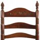 Antique wooden armchair with cane seat, France ca. 1900