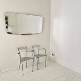 Set of French Armchairs in Metal and Copper, 1980s