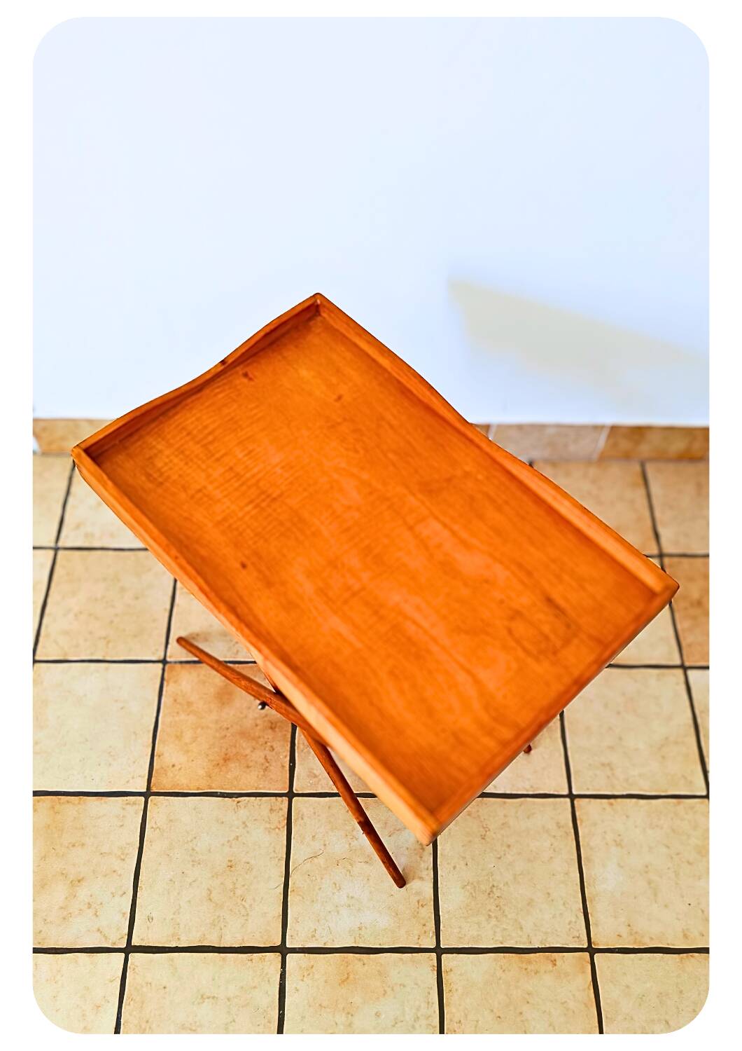 Table à plateau pliante en bois moderne du milieu du siècle