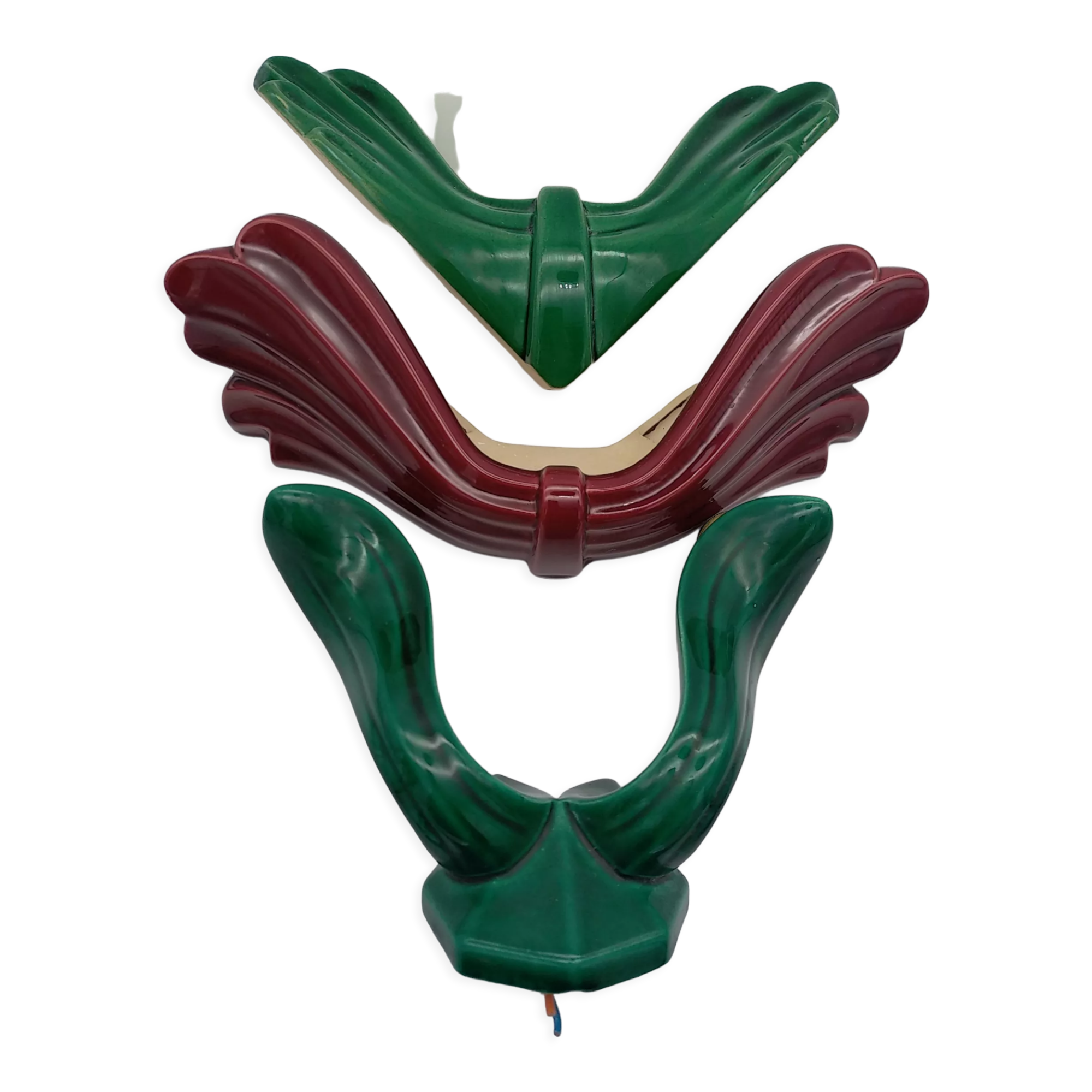 3 art deco wall lamps