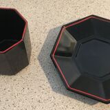 Coffee cups and saucers Octime noir