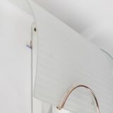 Pair of vintage 80s wall lamps in decorated glass Italian design