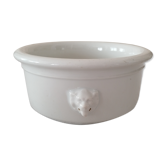 Thick white porcelain salad