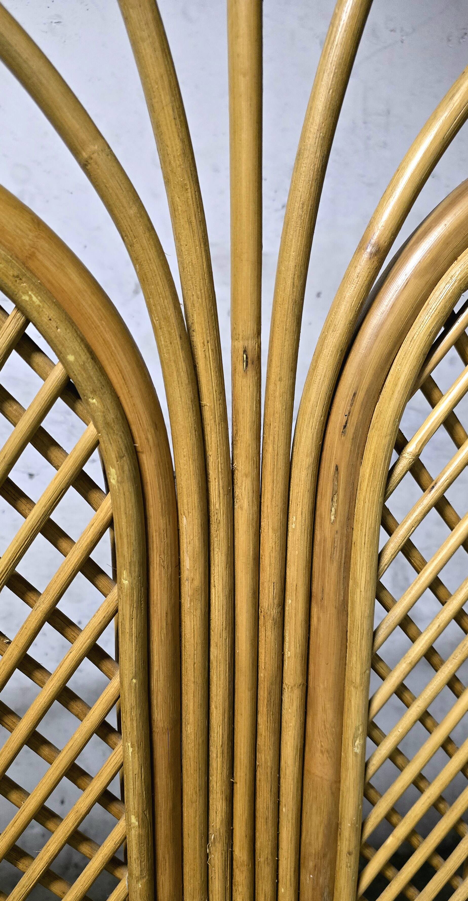 Vintage rattan and bamboo screen 1950/60