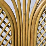 Vintage rattan and bamboo screen 1950/60