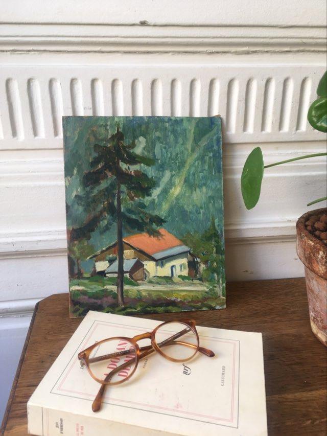 Oil Mountain Landscape 50s