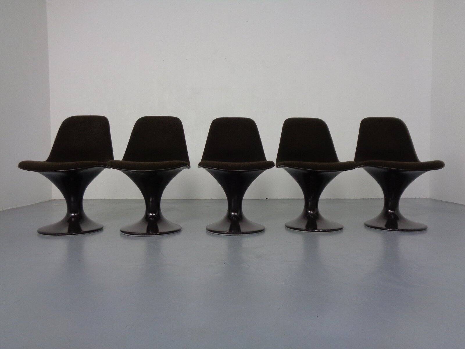 Orbit Chairs by Farner & Grunder for Herman Miller, 1970s, Set of 5