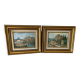 Paire de tableau provence