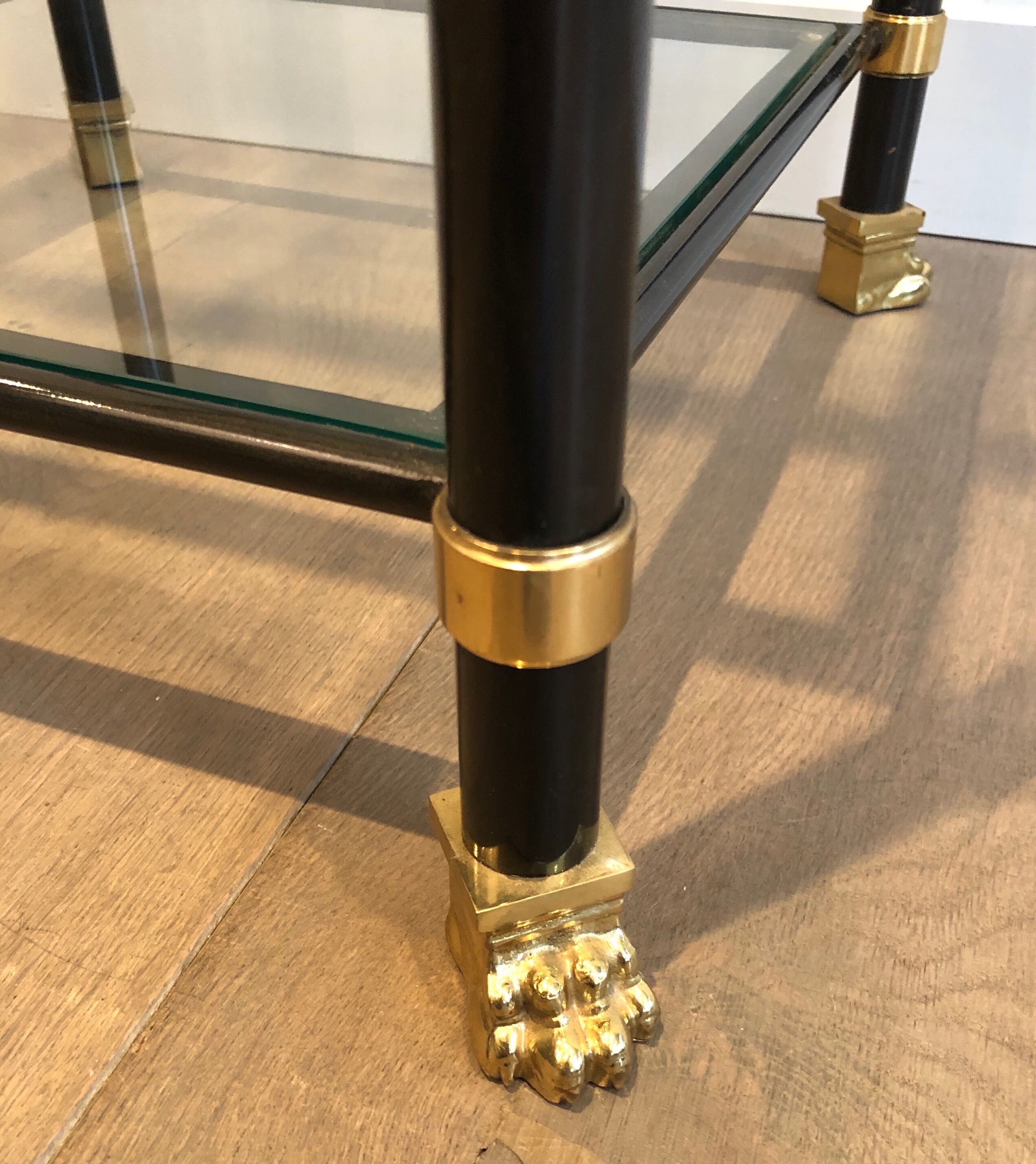 Pair of metal shelves by Guy Lefèvre for Maison Jansen 70s