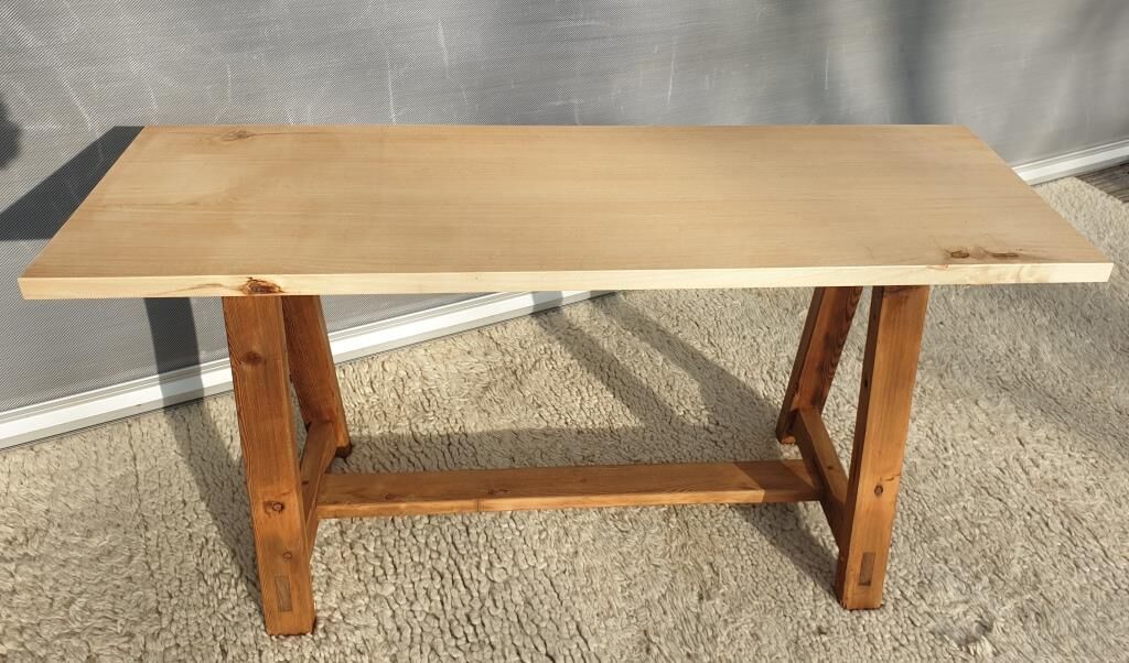 Workshop trestle coffee table