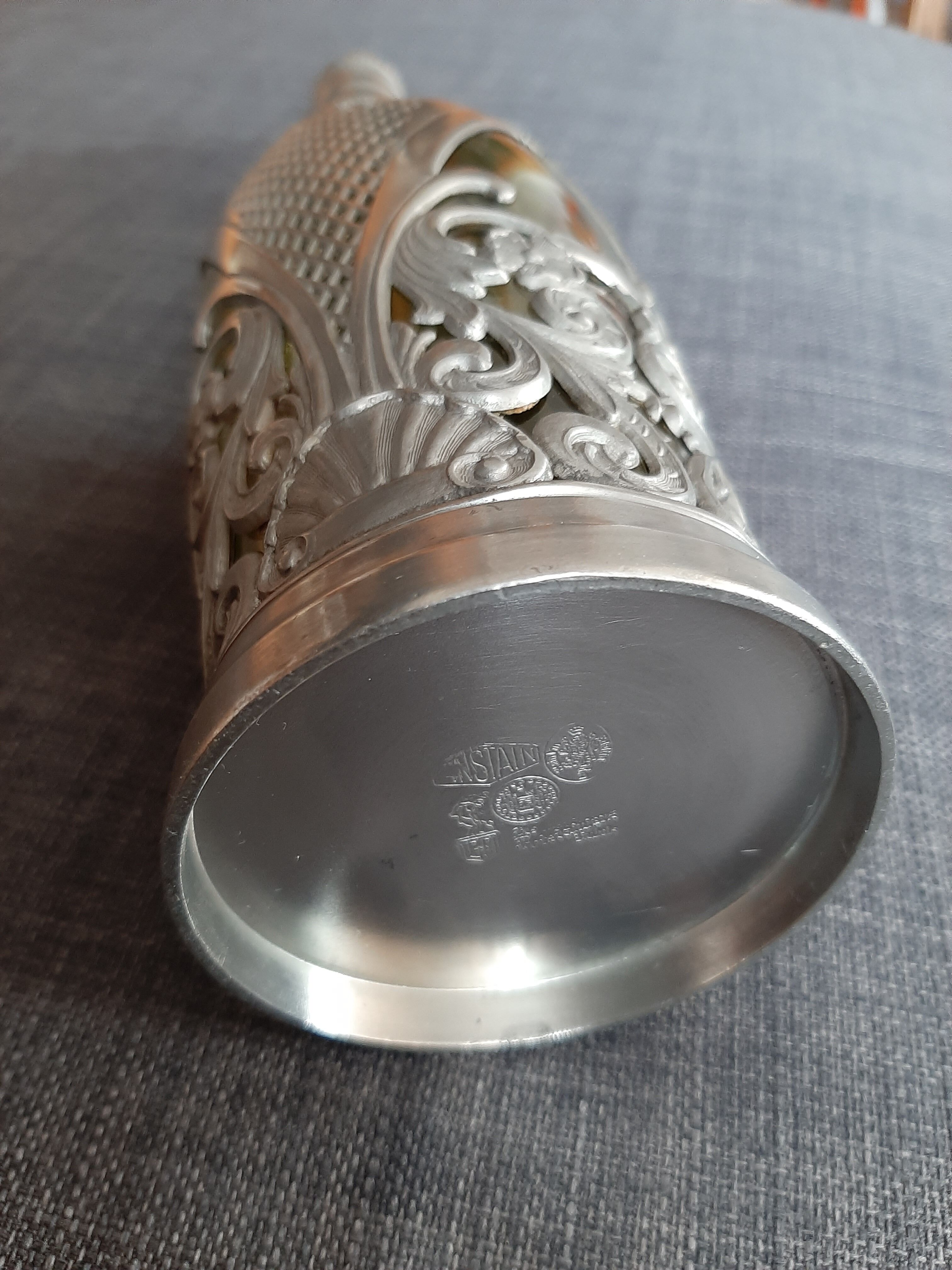 Carafe verre et etain les postainiers hutois