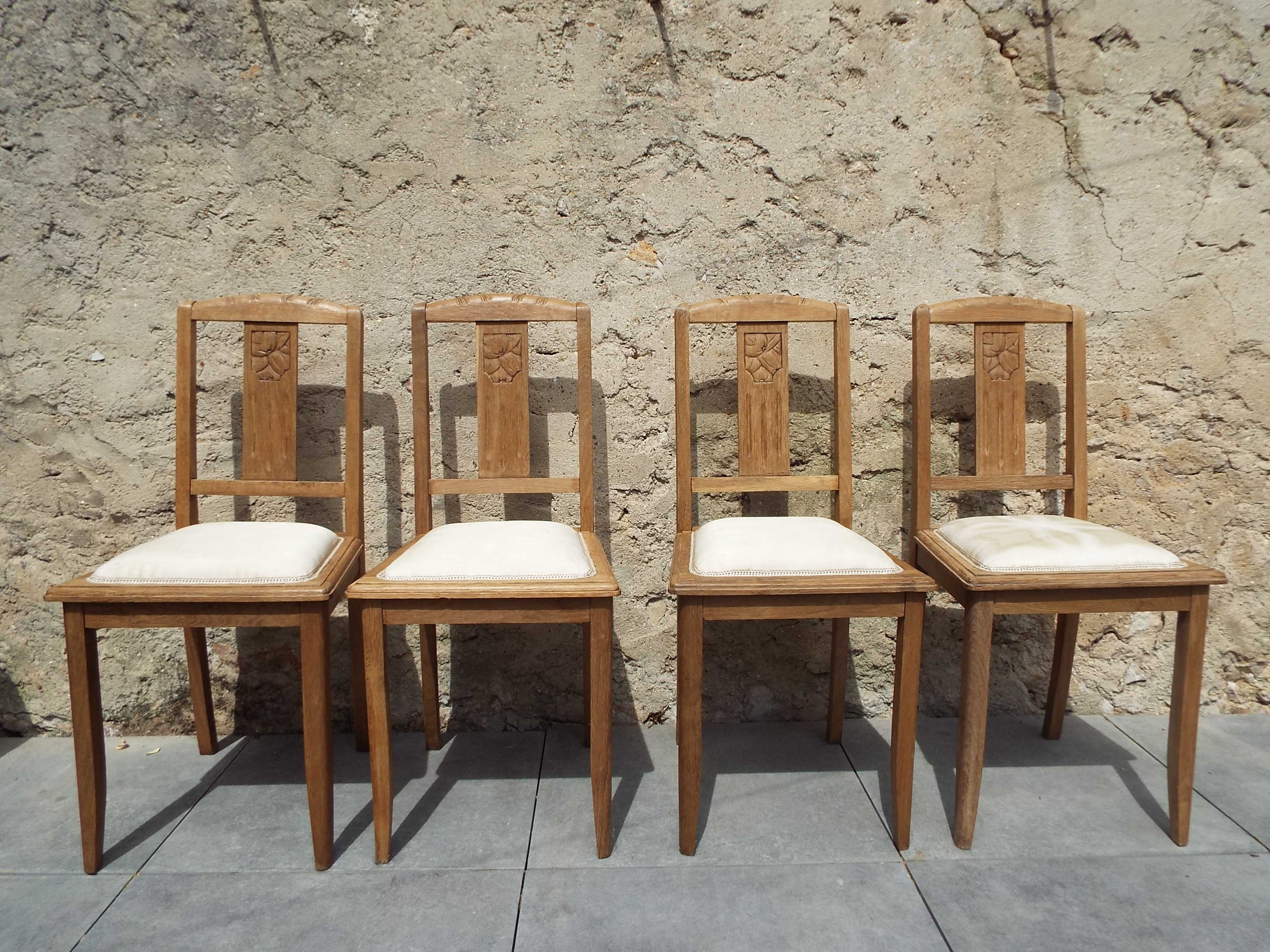 4 art deco style chairs