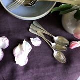 Old harvest tablecloth in hemp dyed with eggplant