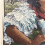 " La Gitane " huile sur toile encadrée. XX siècle